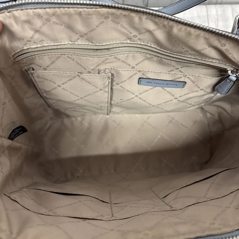 Michael Kors Blue Leather Travel Tote